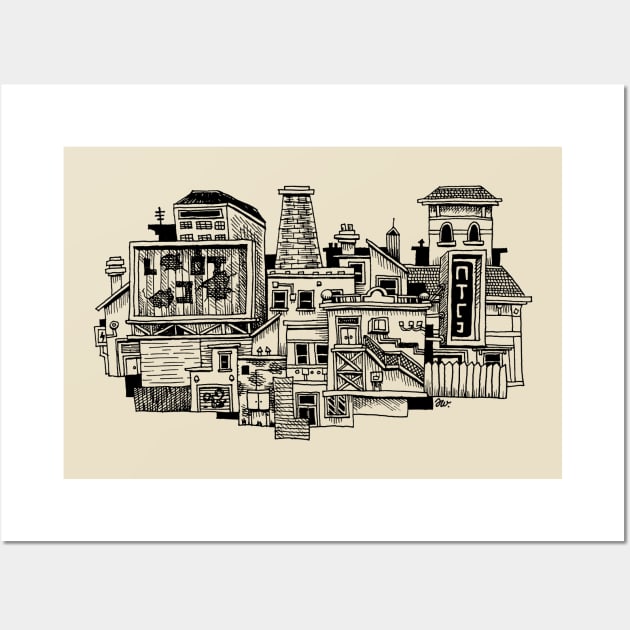 New town-hi-res Wall Art by awcomix